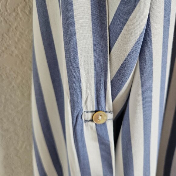Jane + Delancey Woman Size L Rayon Varied Stripes Button Up Tunic Button Back - Picture 5 of 8